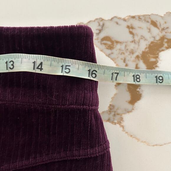 Free People Roxy Ribbed Midi Pencil Skirt Zip Front Purple SZXL - Picture 9 of 13